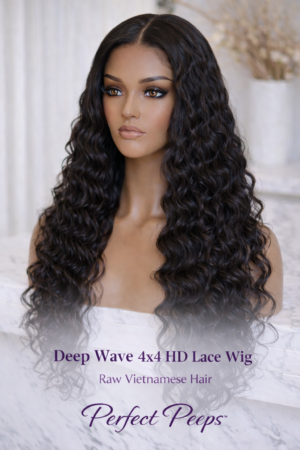 Deep Wave 4x4 Raw HD Lace Closure Wig – Raw Vietnamese Hair